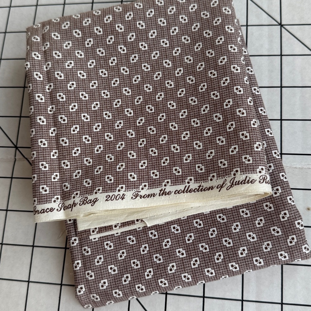Judie Rothermel Reproduction Quilting Fabric – Brown Geometric Print – 44”x44”